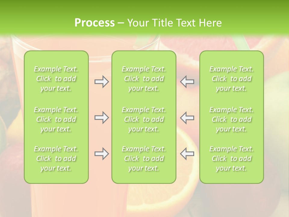 White Stack Juice PowerPoint Template