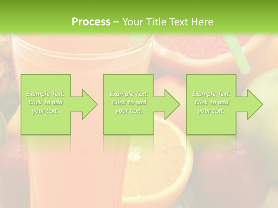 White Stack Juice PowerPoint Template