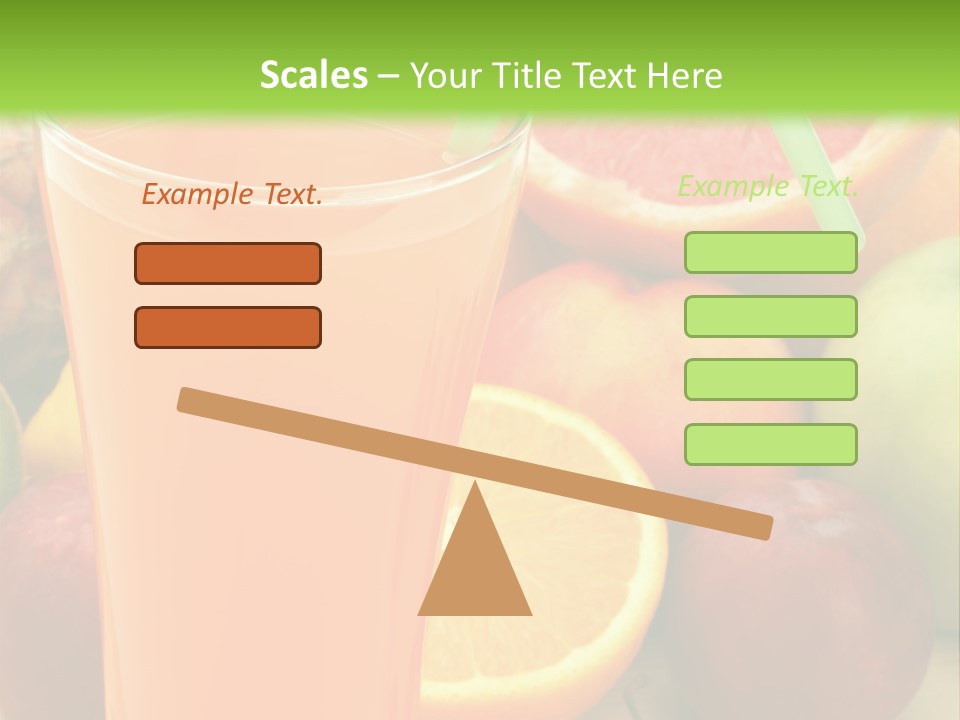 White Stack Juice PowerPoint Template
