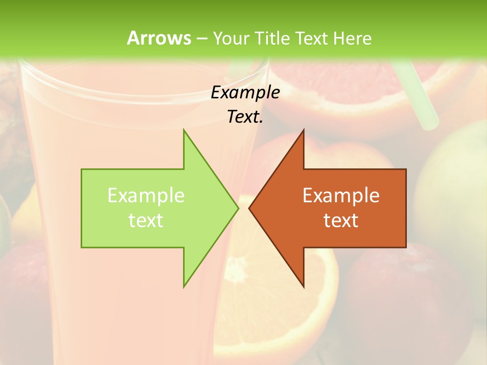 White Stack Juice PowerPoint Template