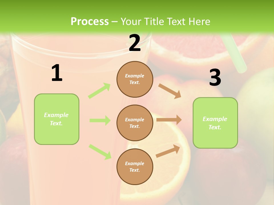 White Stack Juice PowerPoint Template