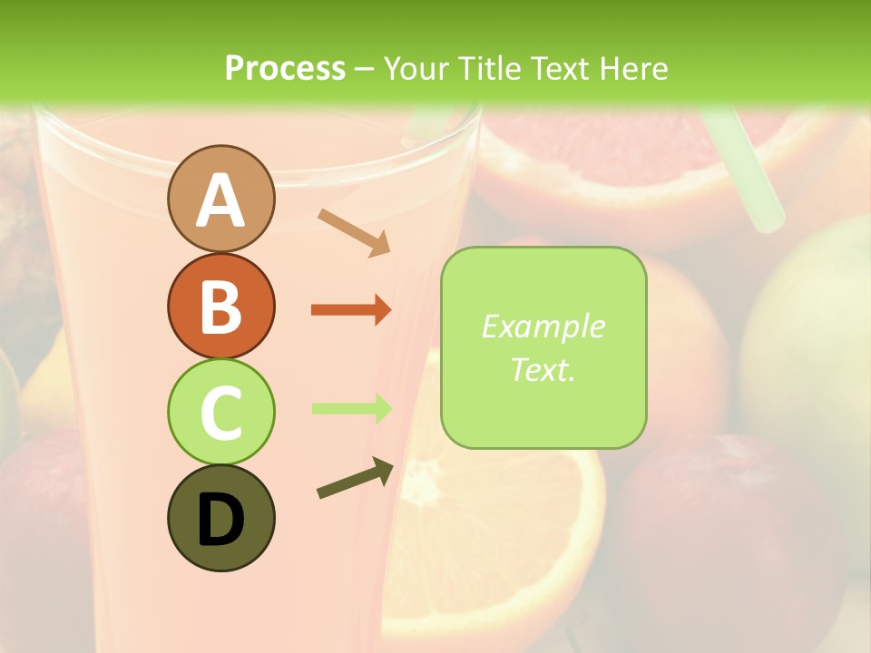White Stack Juice PowerPoint Template
