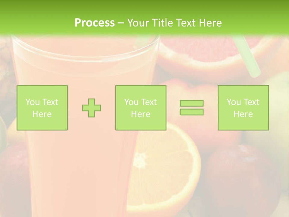 White Stack Juice PowerPoint Template