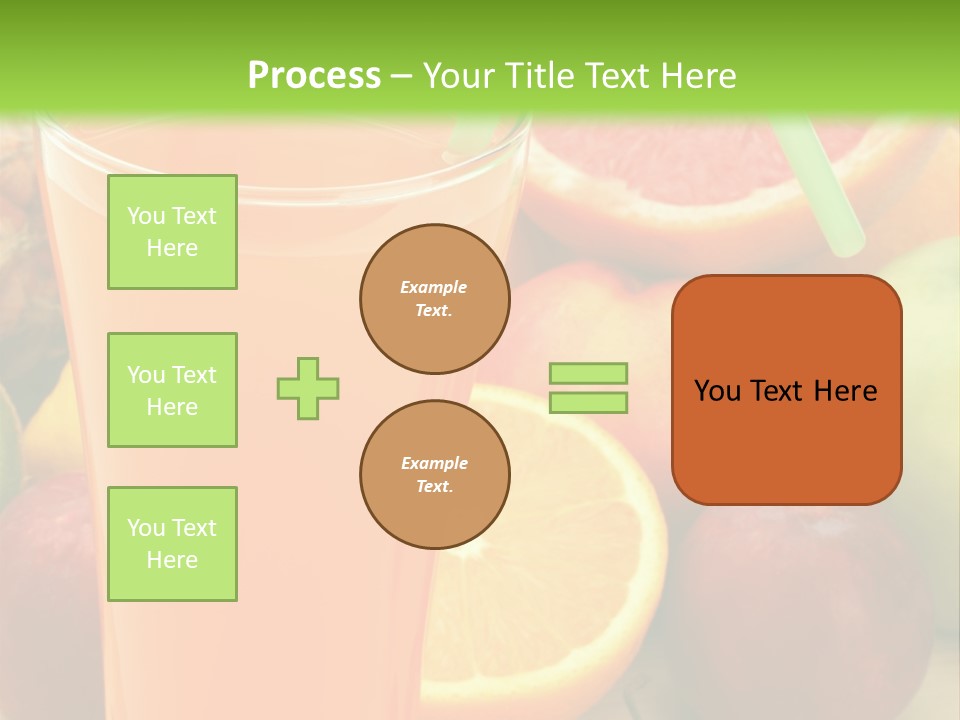 White Stack Juice PowerPoint Template