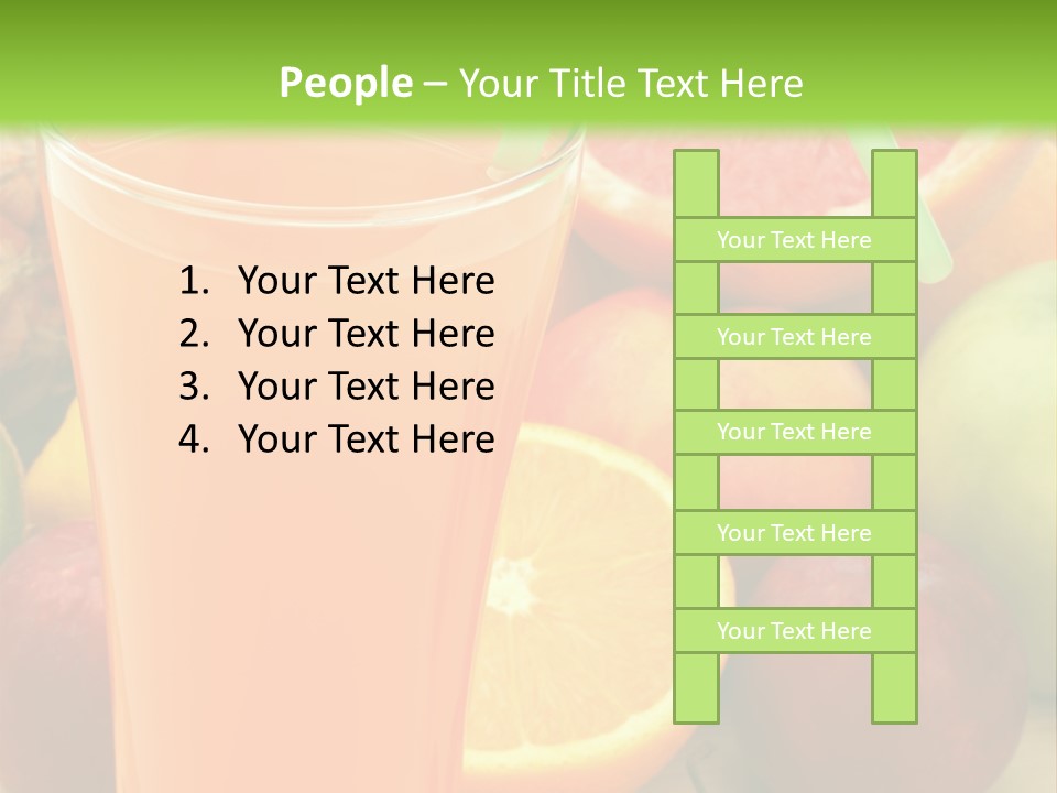 White Stack Juice PowerPoint Template