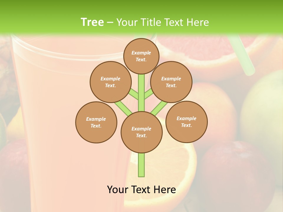 White Stack Juice PowerPoint Template