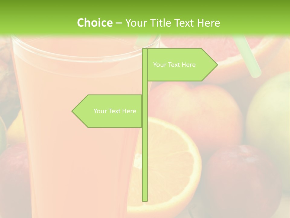 White Stack Juice PowerPoint Template