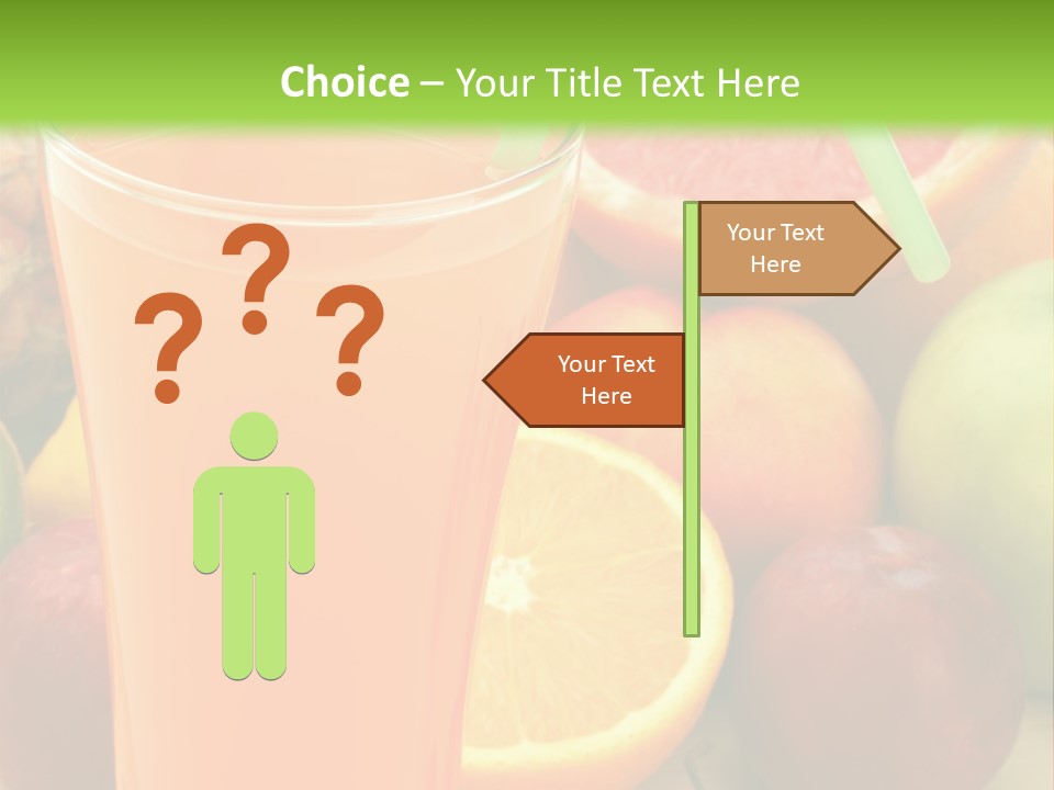 White Stack Juice PowerPoint Template
