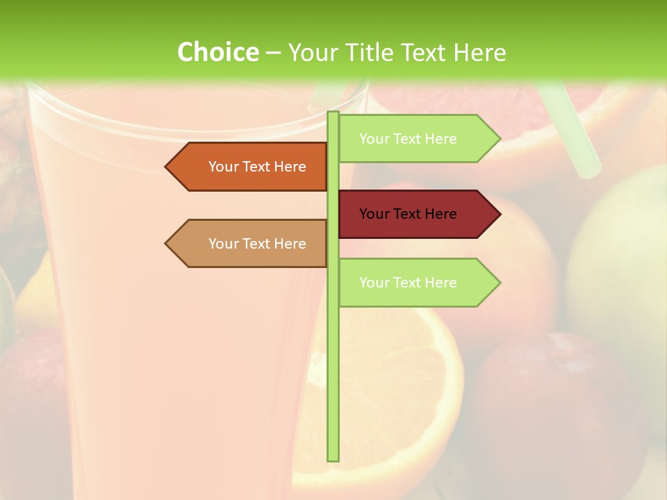 White Stack Juice PowerPoint Template
