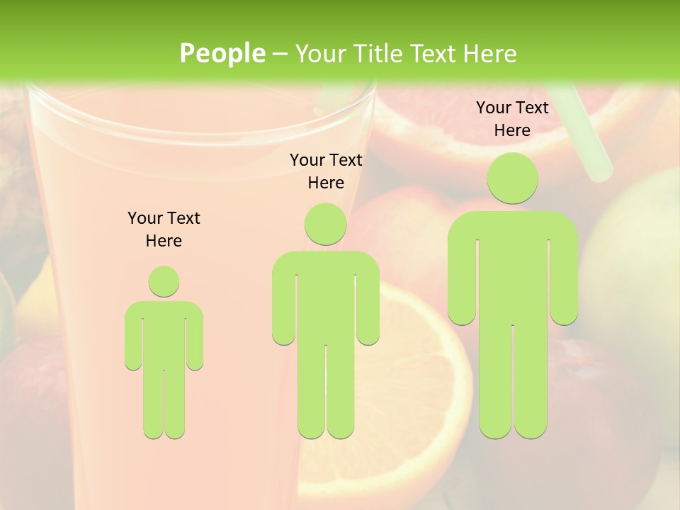 White Stack Juice PowerPoint Template