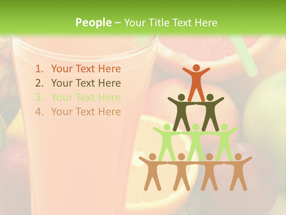 White Stack Juice PowerPoint Template