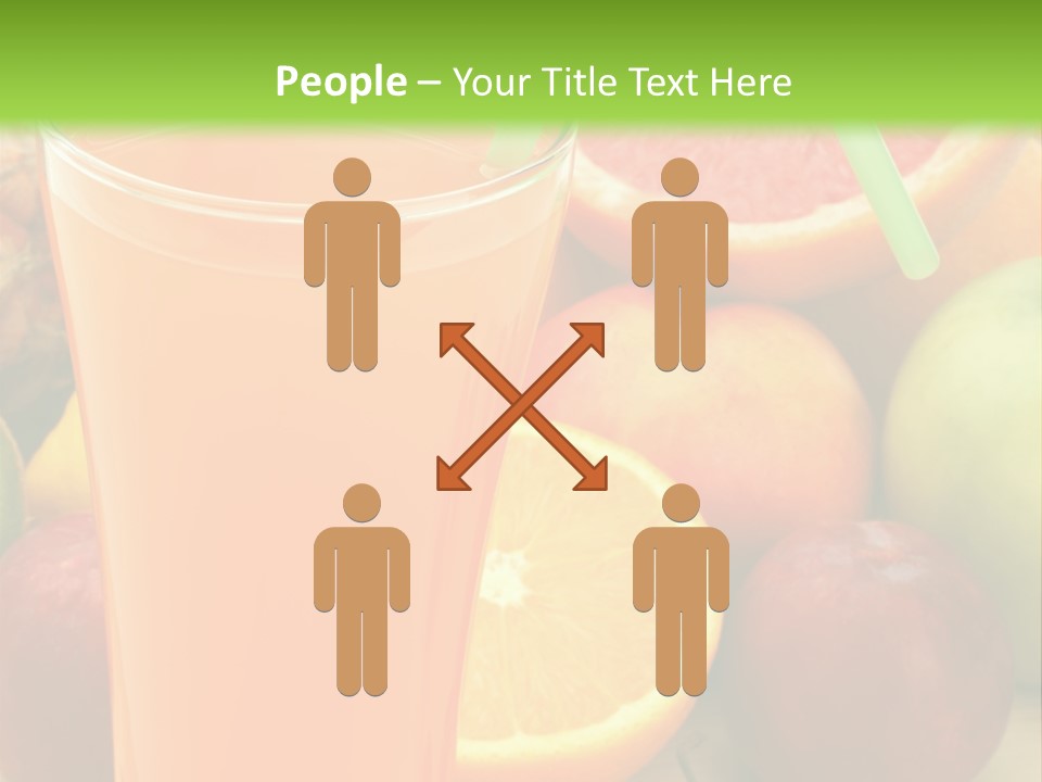 White Stack Juice PowerPoint Template