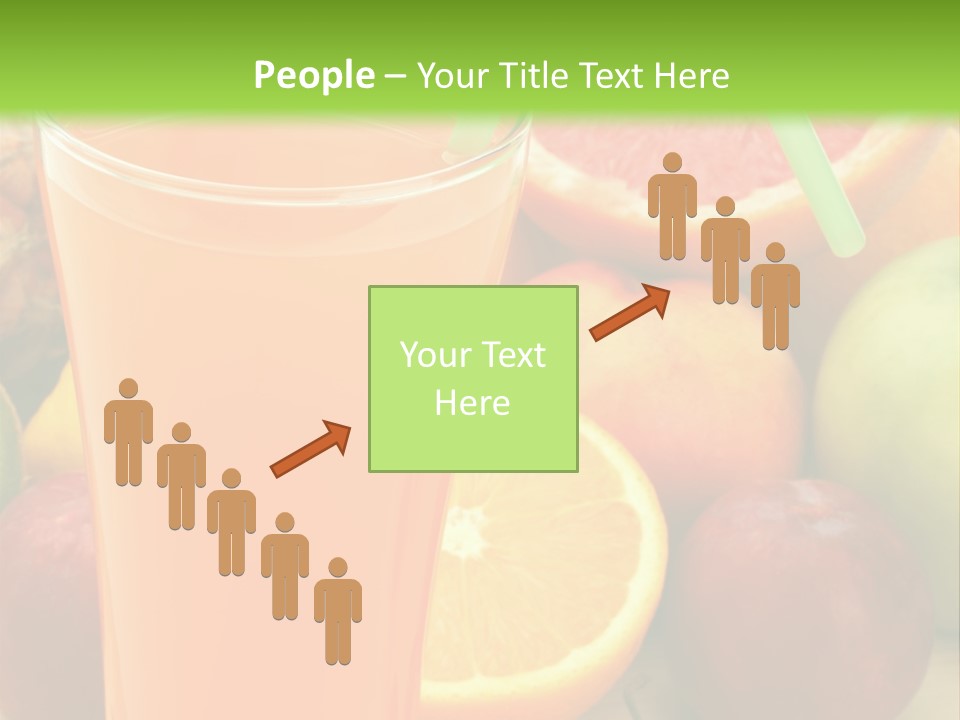 White Stack Juice PowerPoint Template