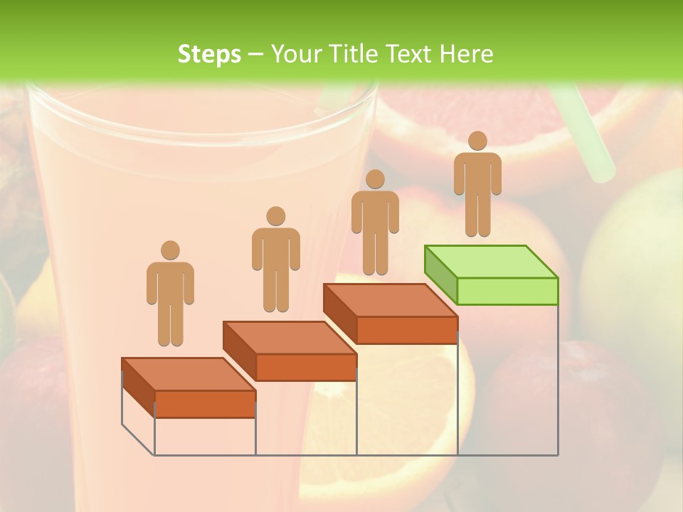 White Stack Juice PowerPoint Template