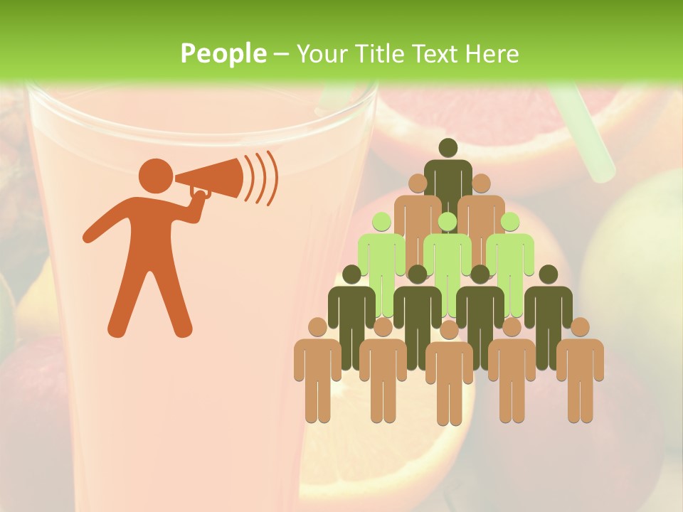 White Stack Juice PowerPoint Template