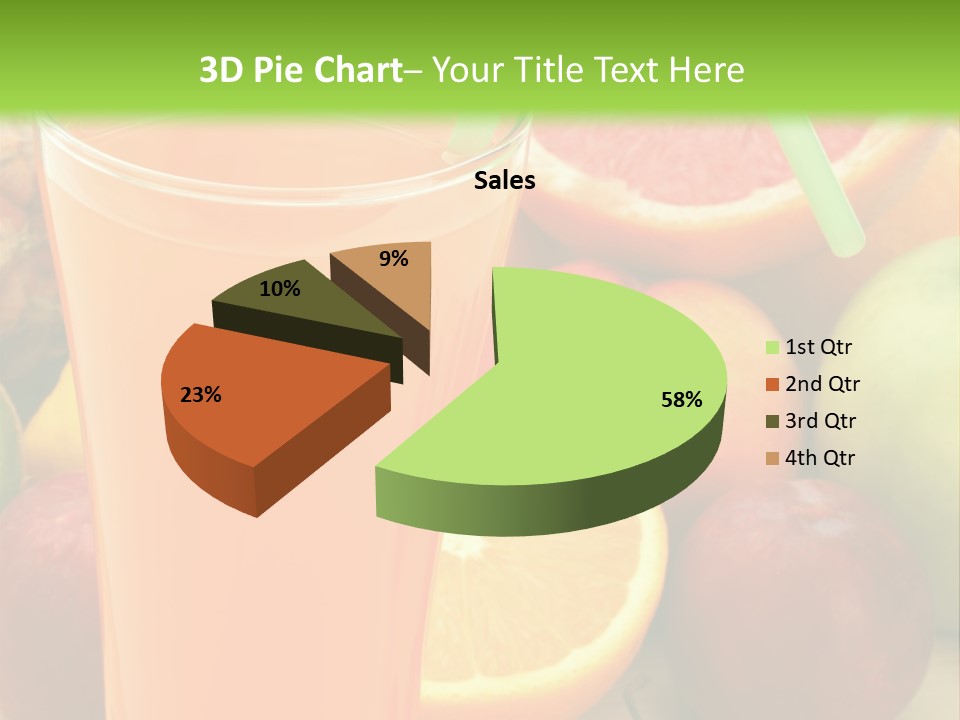 White Stack Juice PowerPoint Template