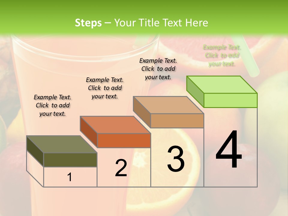 White Stack Juice PowerPoint Template