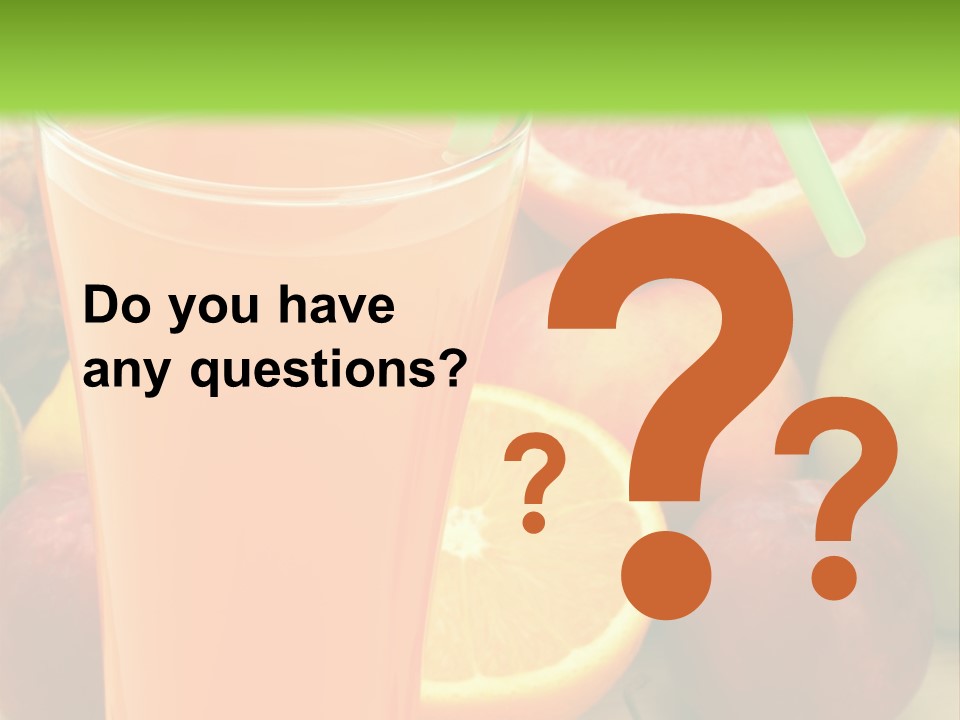 White Stack Juice PowerPoint Template