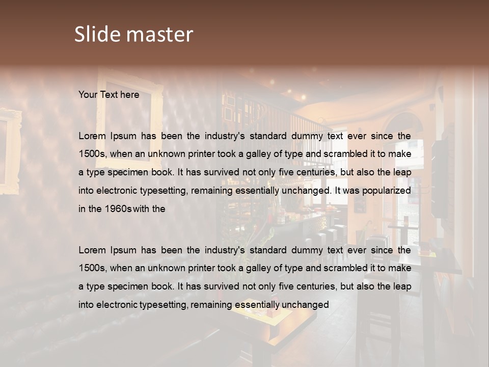 Windows Lamps Drinking PowerPoint Template