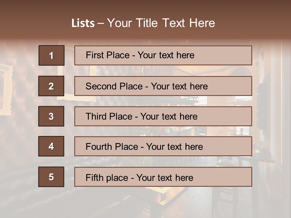 Windows Lamps Drinking PowerPoint Template