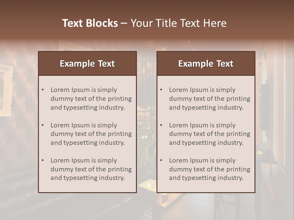 Windows Lamps Drinking PowerPoint Template