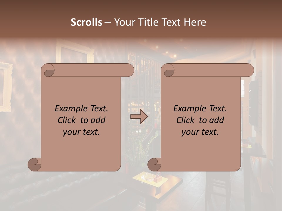 Windows Lamps Drinking PowerPoint Template