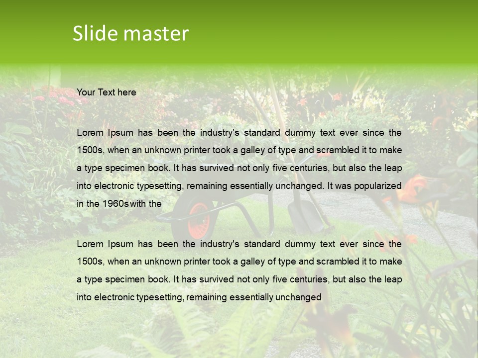 Weed Summergarden Stone PowerPoint Template