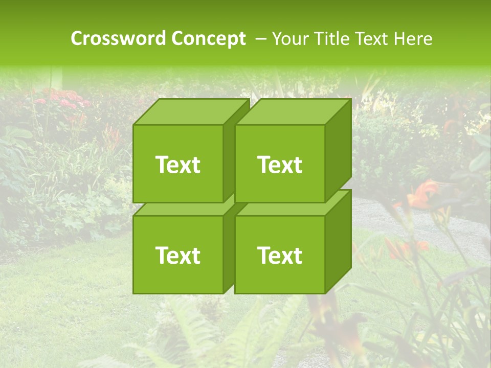 Weed Summergarden Stone PowerPoint Template