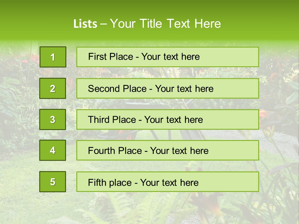 Weed Summergarden Stone PowerPoint Template
