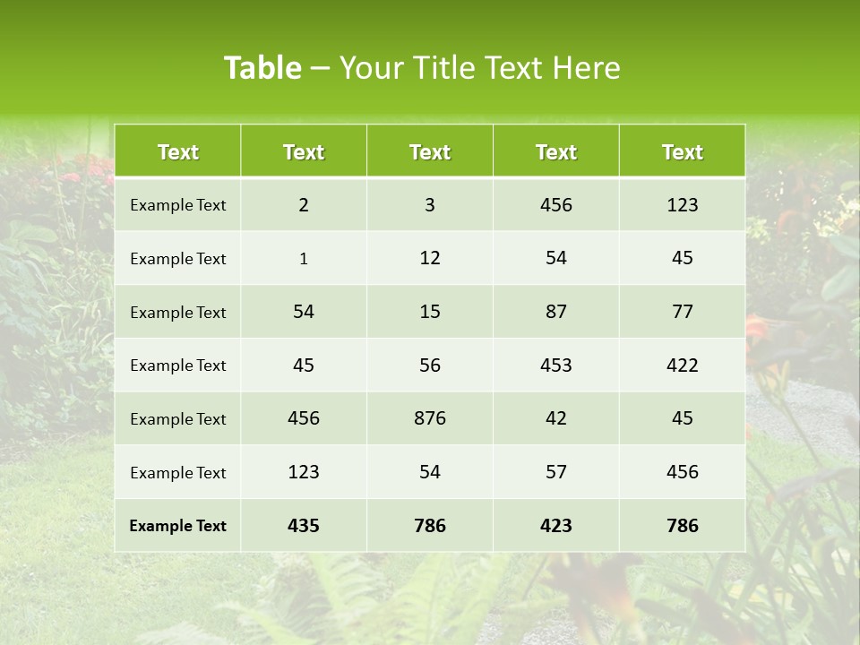 Weed Summergarden Stone PowerPoint Template