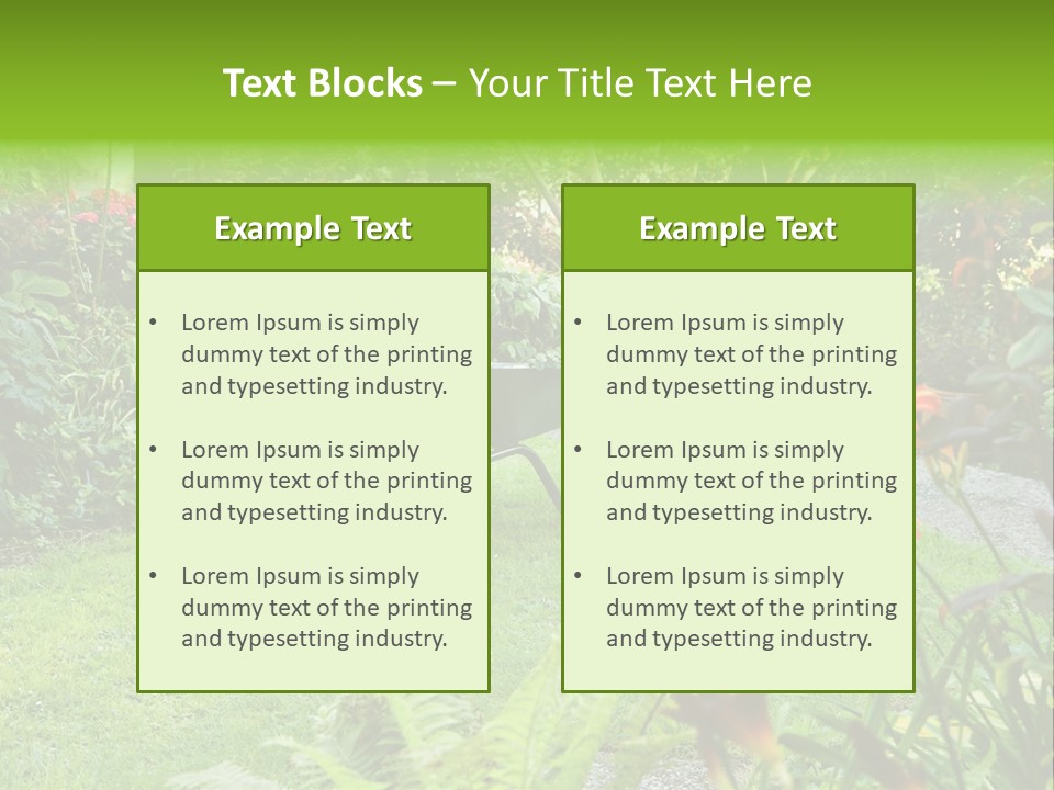 Weed Summergarden Stone PowerPoint Template
