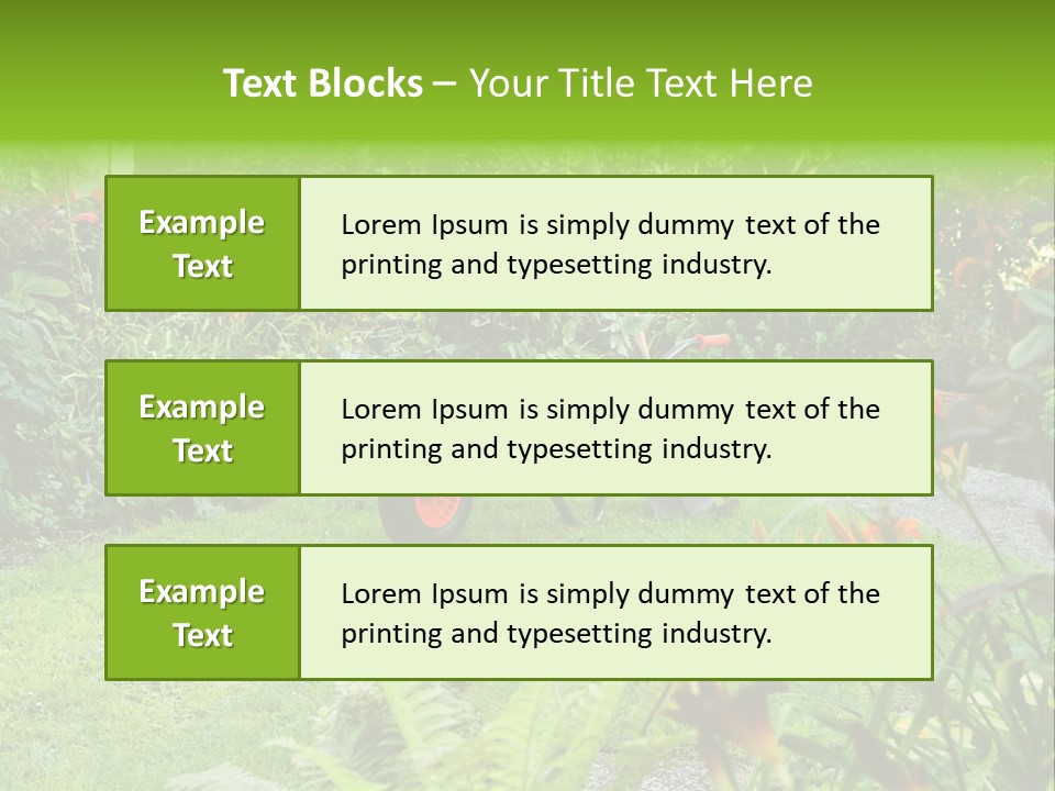 Weed Summergarden Stone PowerPoint Template