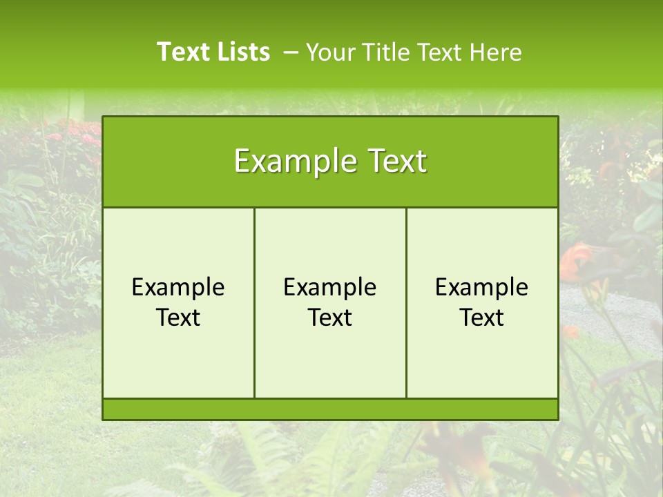 Weed Summergarden Stone PowerPoint Template