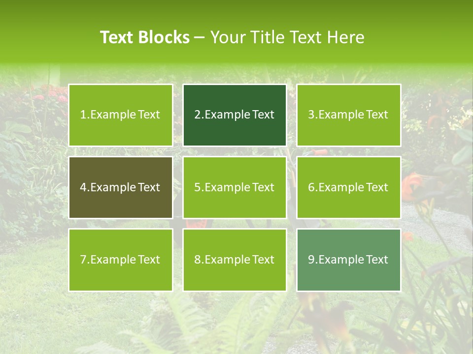 Weed Summergarden Stone PowerPoint Template