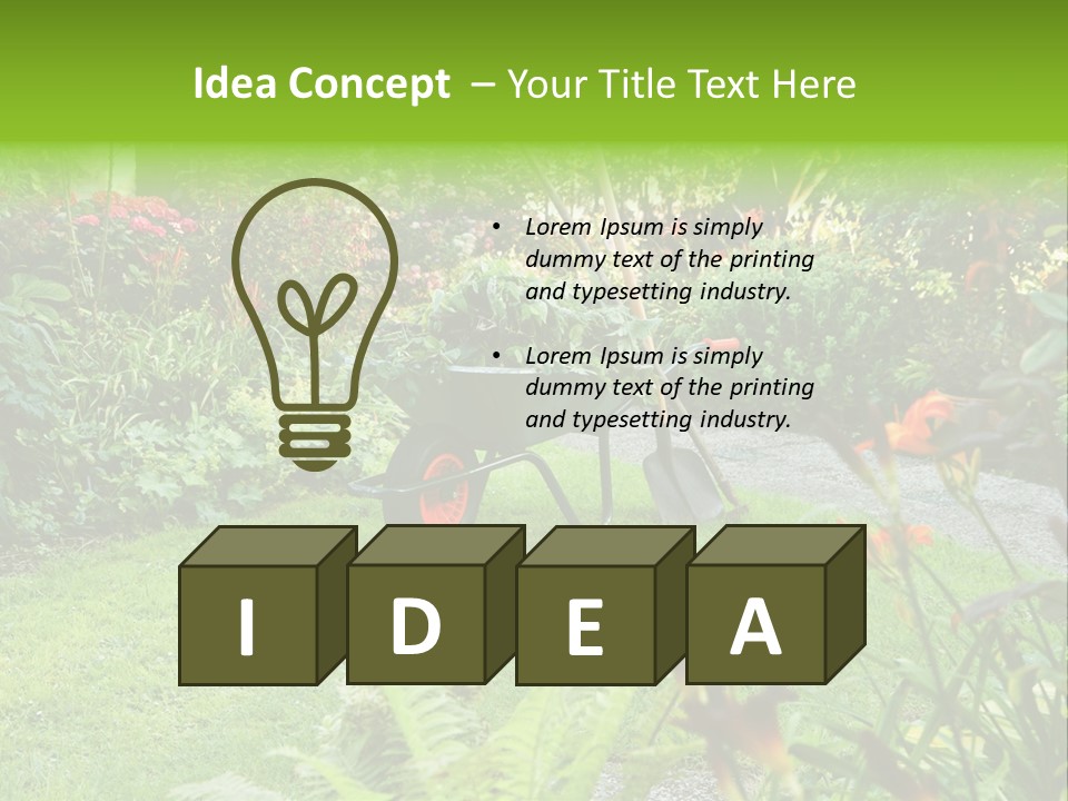 Weed Summergarden Stone PowerPoint Template