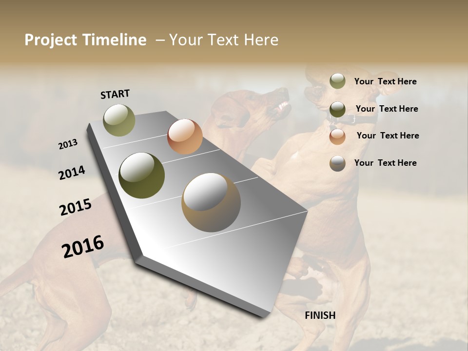 Aggressive Carnivore Jumping PowerPoint Template