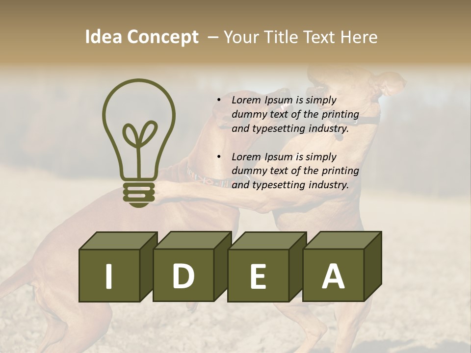 Aggressive Carnivore Jumping PowerPoint Template