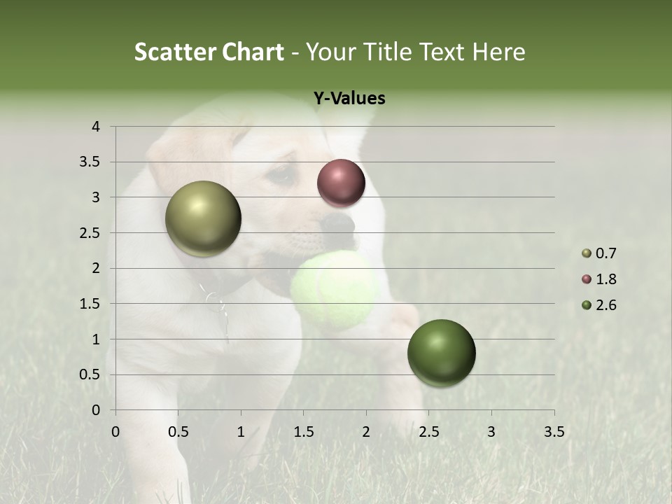 A Yellow Labrador Retriever Dog Holding A Tennis Ball In Its Mouth PowerPoint Template