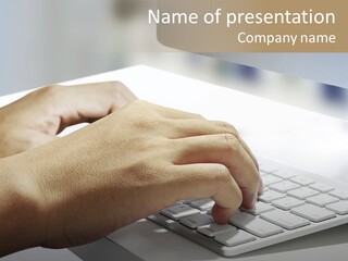 Detail Hand Finger PowerPoint Template