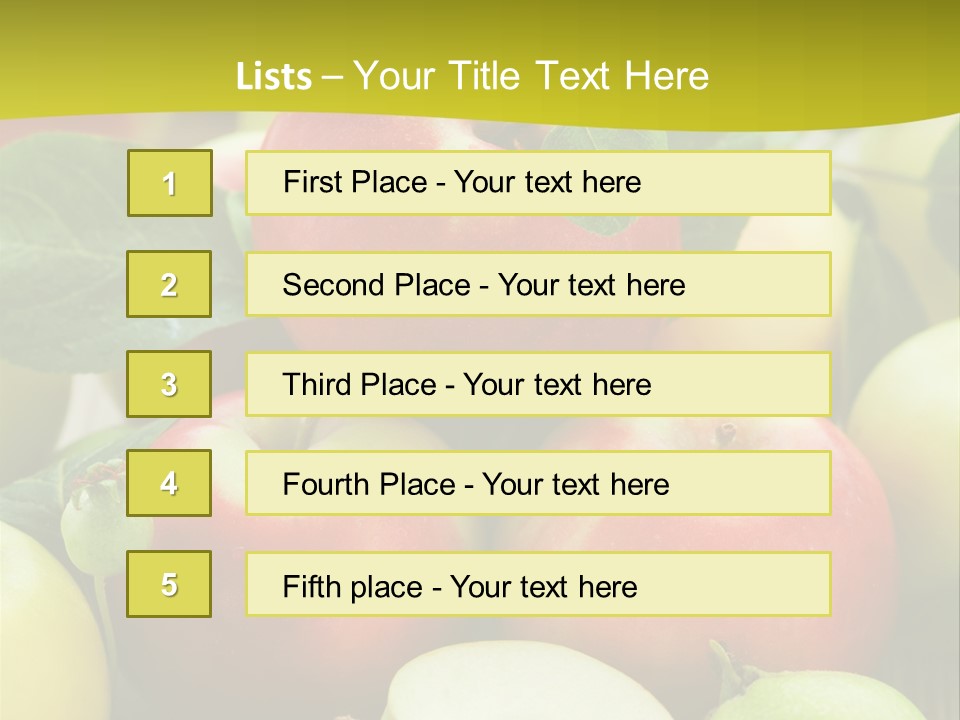 Raw Fresh Assortment PowerPoint Template