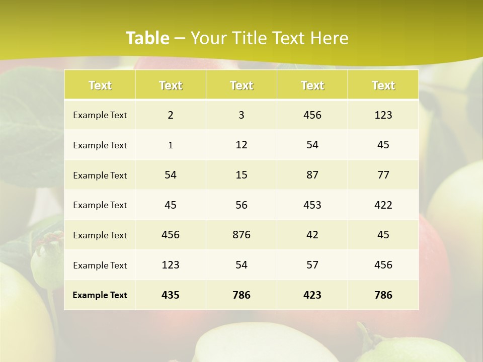 Raw Fresh Assortment PowerPoint Template