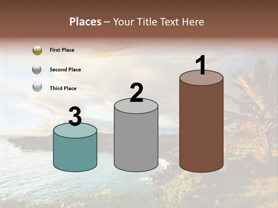 Seascape Island Mountain PowerPoint Template