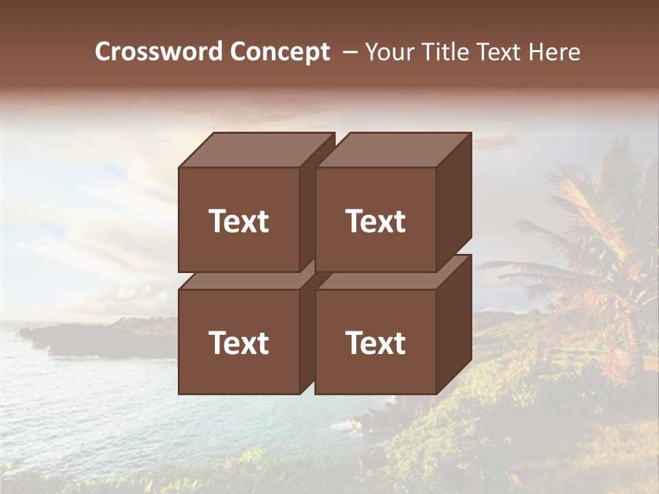 Seascape Island Mountain PowerPoint Template