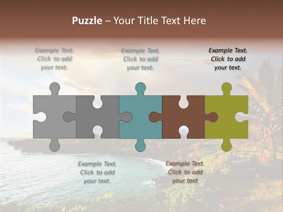 Seascape Island Mountain PowerPoint Template