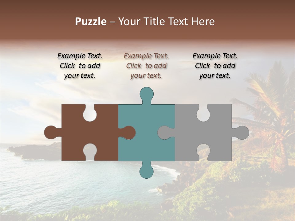 Seascape Island Mountain PowerPoint Template