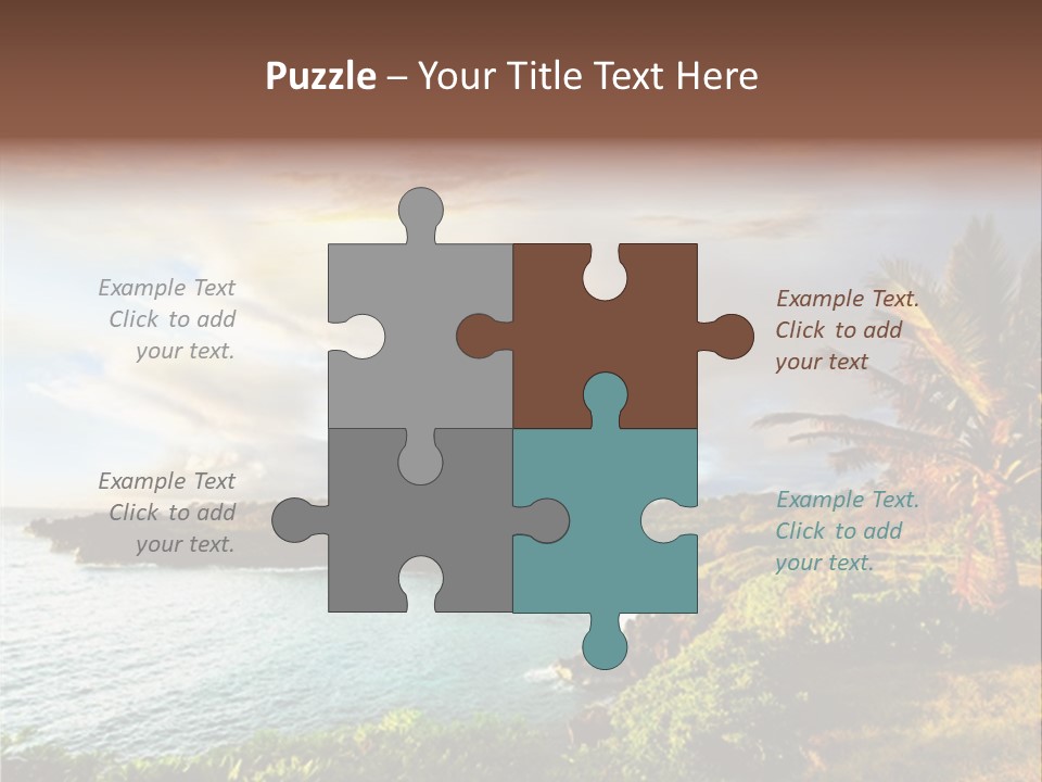 Seascape Island Mountain PowerPoint Template