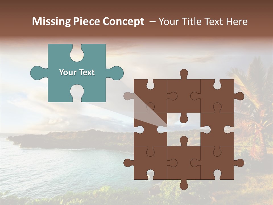 Seascape Island Mountain PowerPoint Template