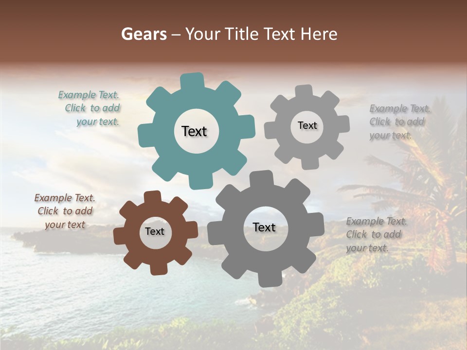 Seascape Island Mountain PowerPoint Template