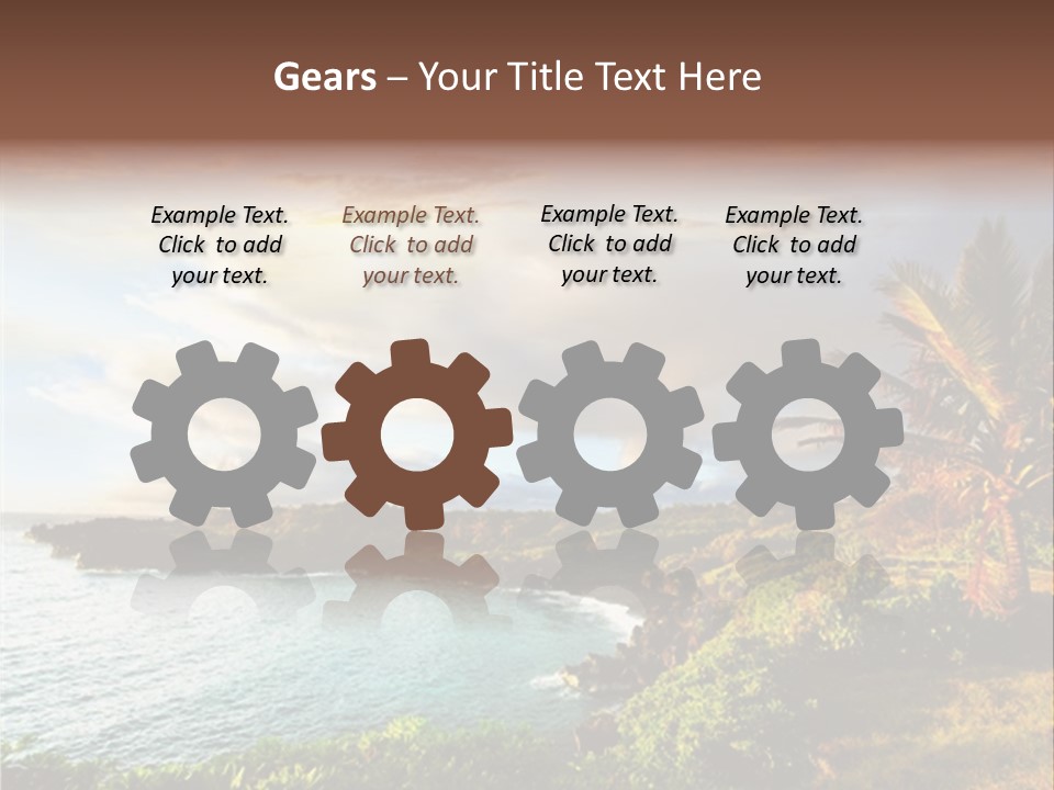 Seascape Island Mountain PowerPoint Template