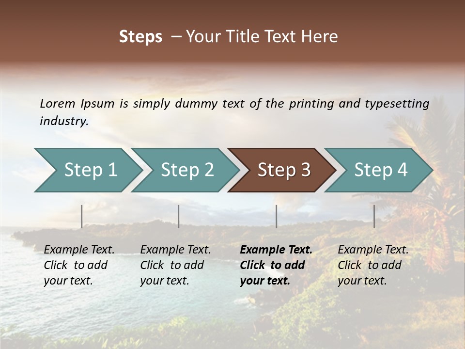 Seascape Island Mountain PowerPoint Template